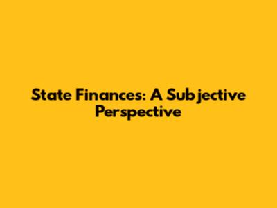 State Finances: A Subjective Perspective